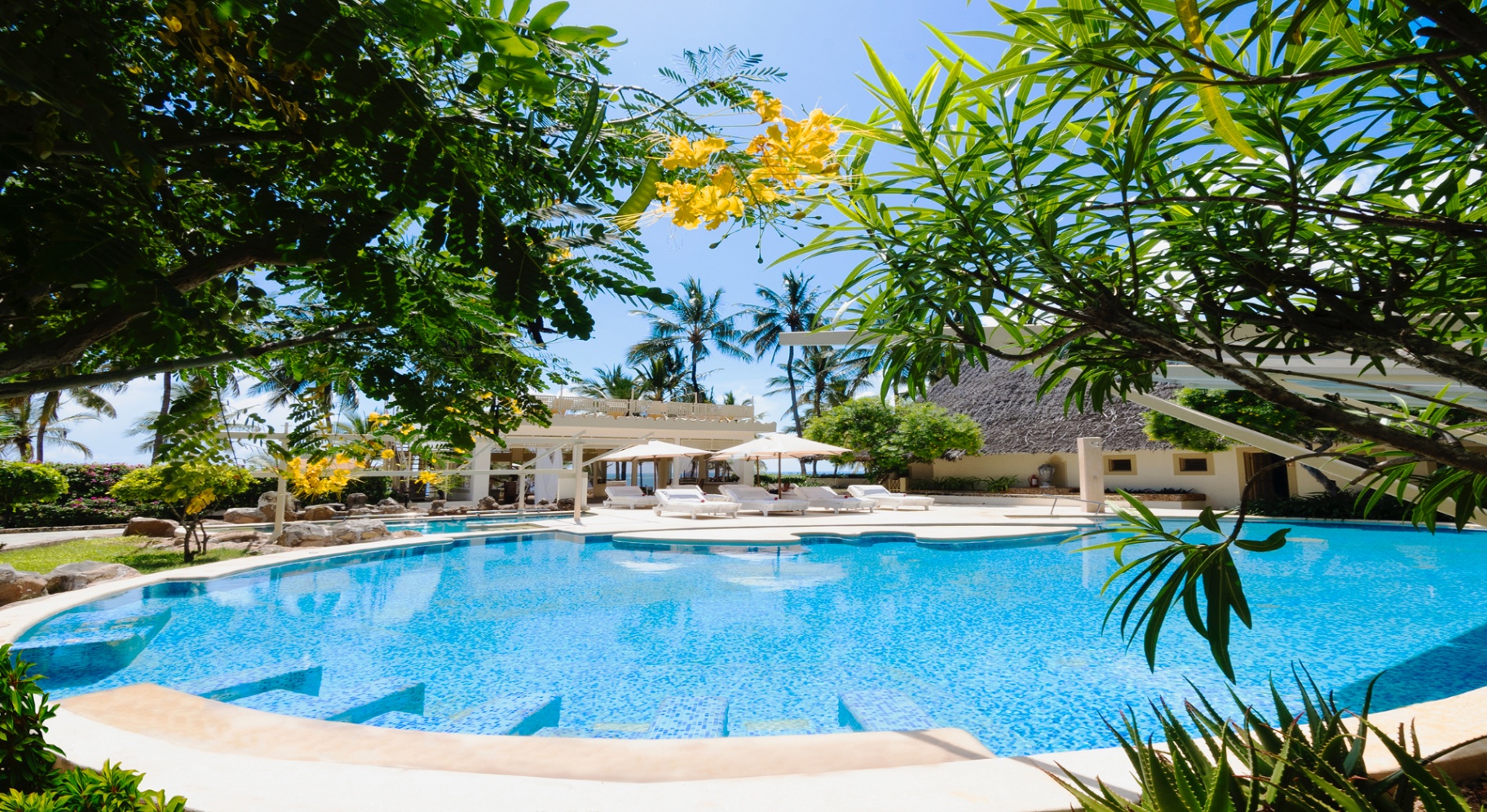 Beach resort pool, Diani